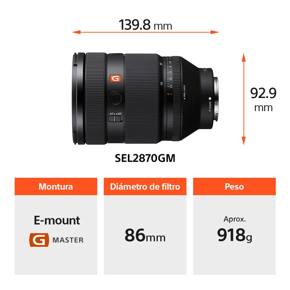 Lente Sony 28-70mm F2 GM