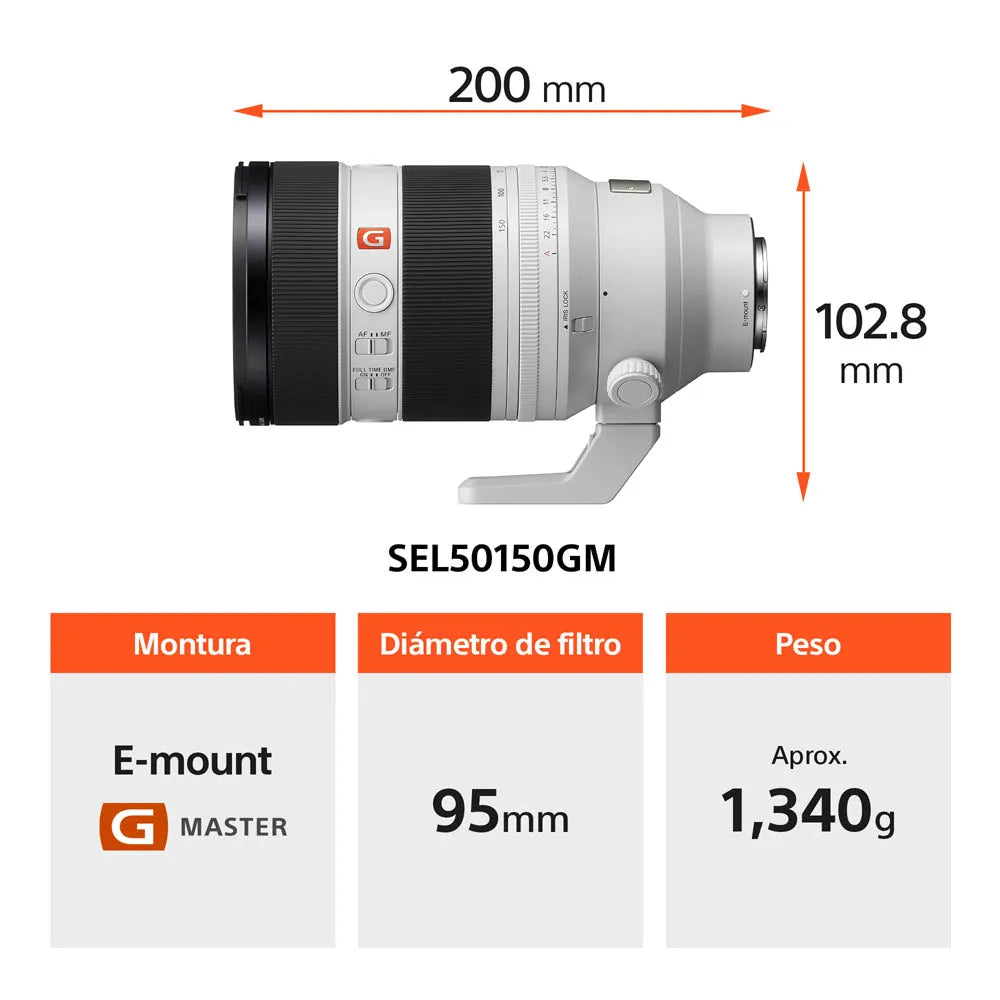 Lente Sony 50-150mm F2 GM